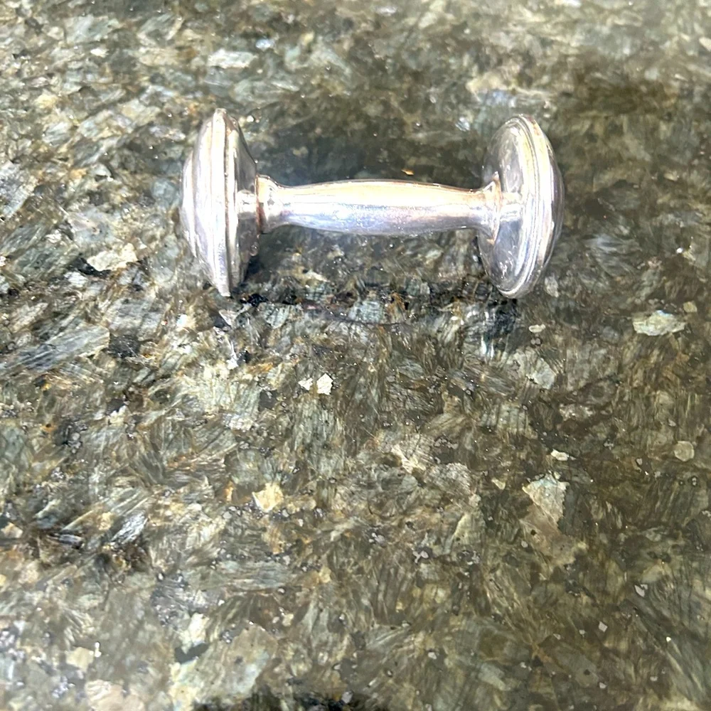 Silver Dumbbell Rattle - Picture 7 of 8